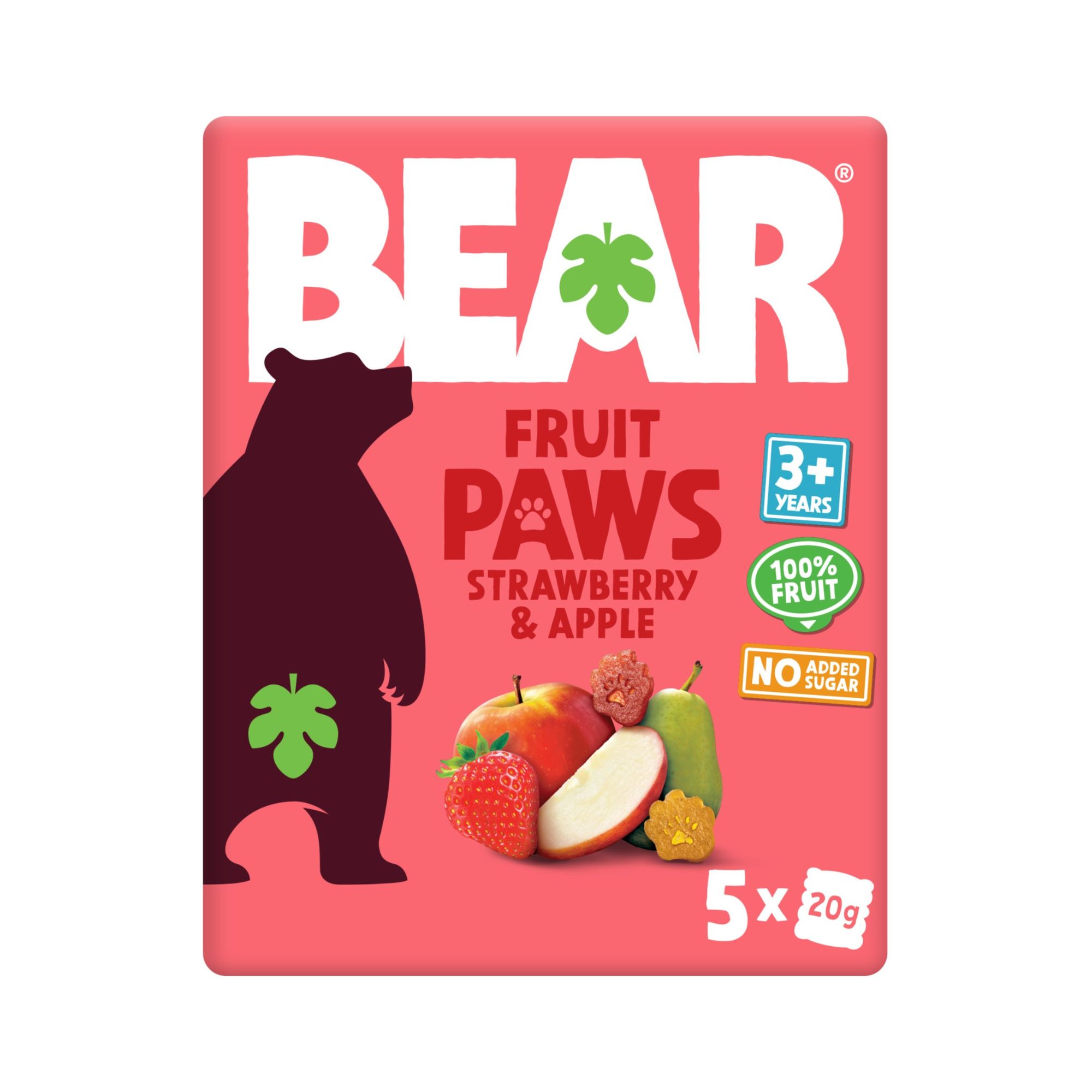Multi-Pack Paws - Strawberry & Apple 4x(5x20g)