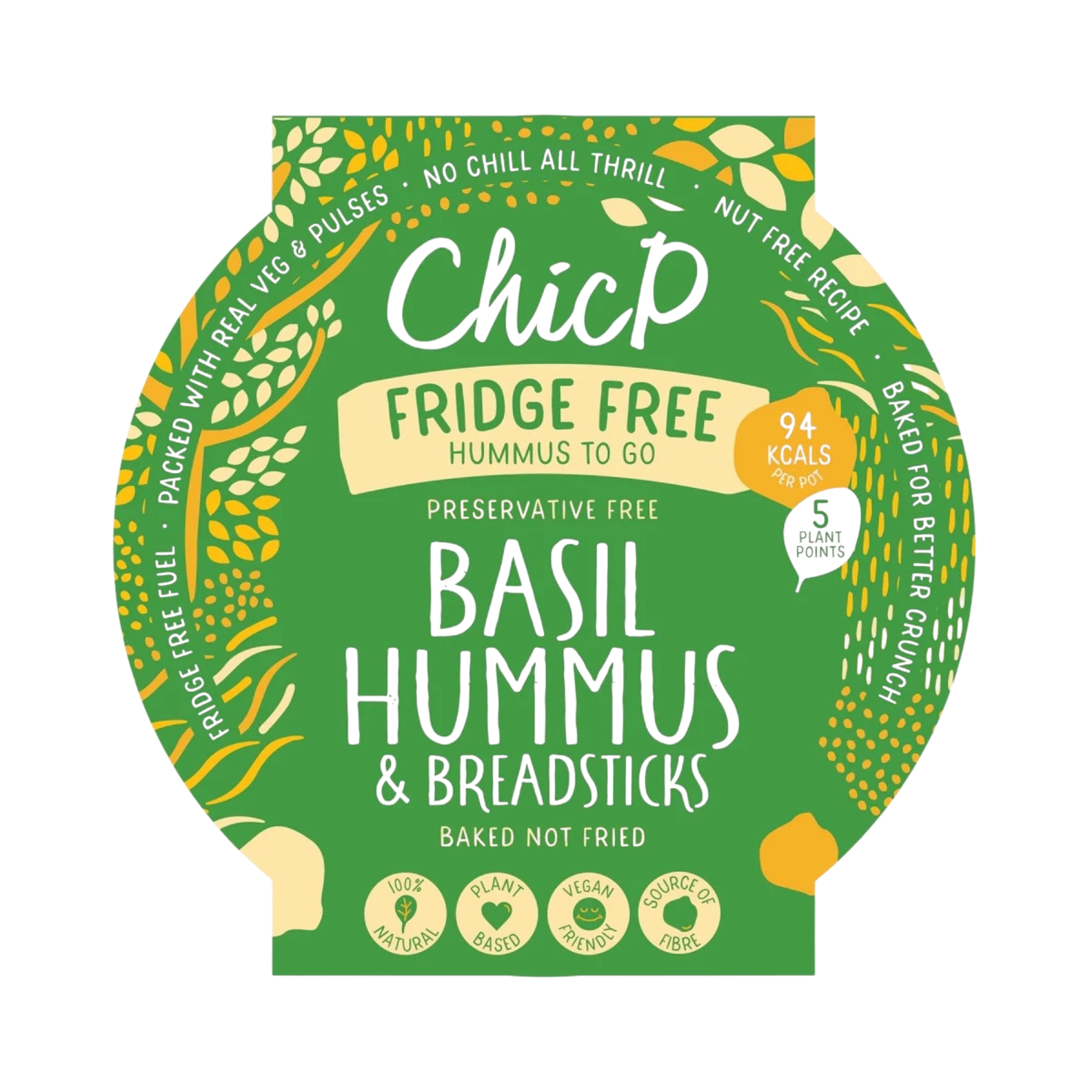 Hummus & Breadsticks - Basil (12x50g)