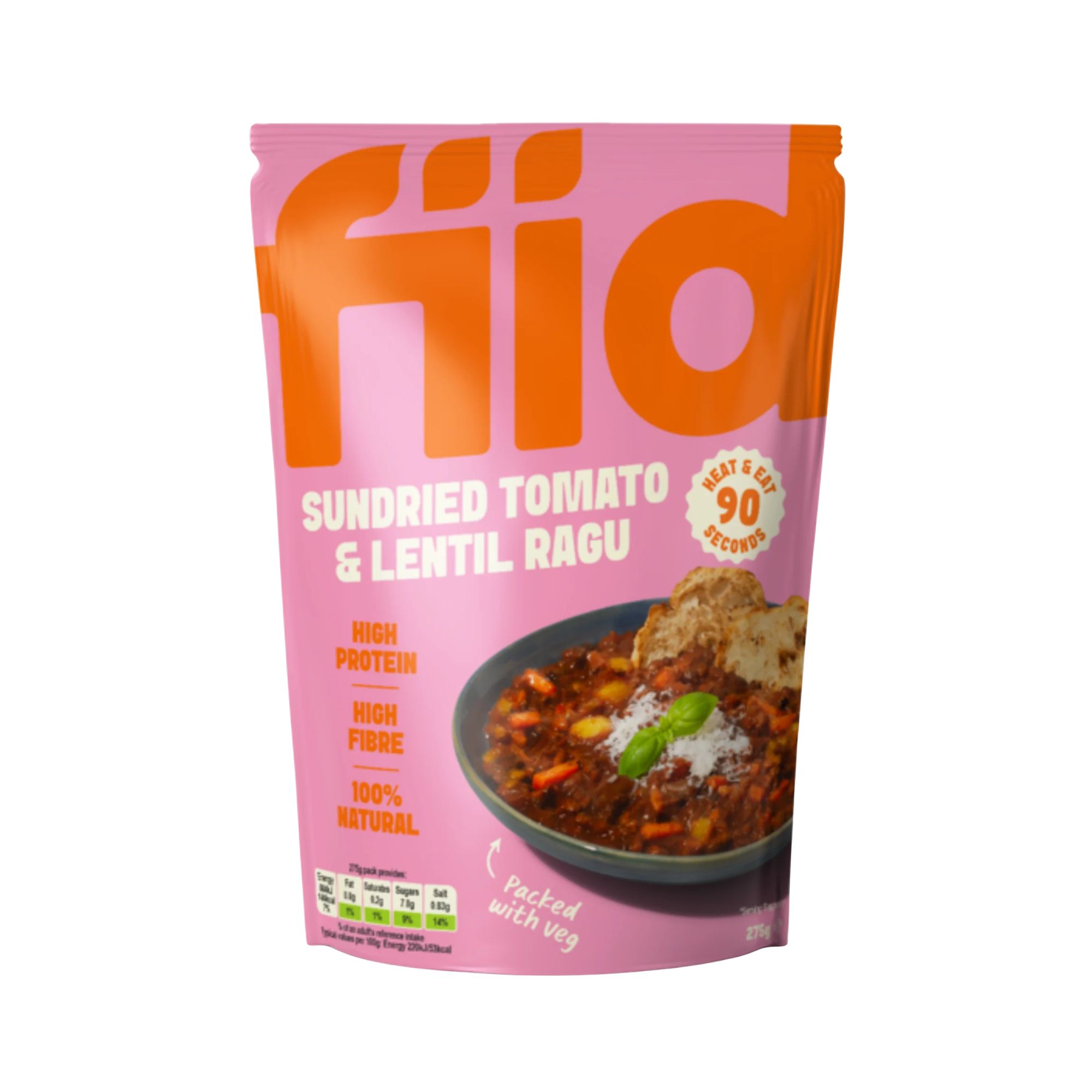 Meal Pouch - Rich Sundried Tomato & Lentil Ragu (8x275g)
