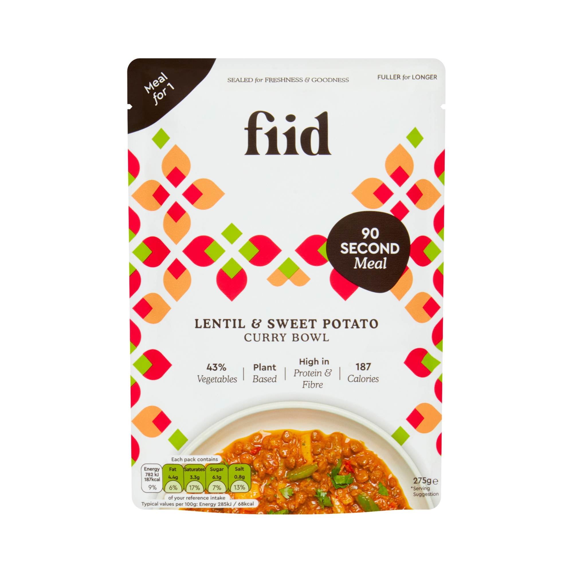 Meal Pouch - Lentil & Sweet Potato Curry (8x275g)