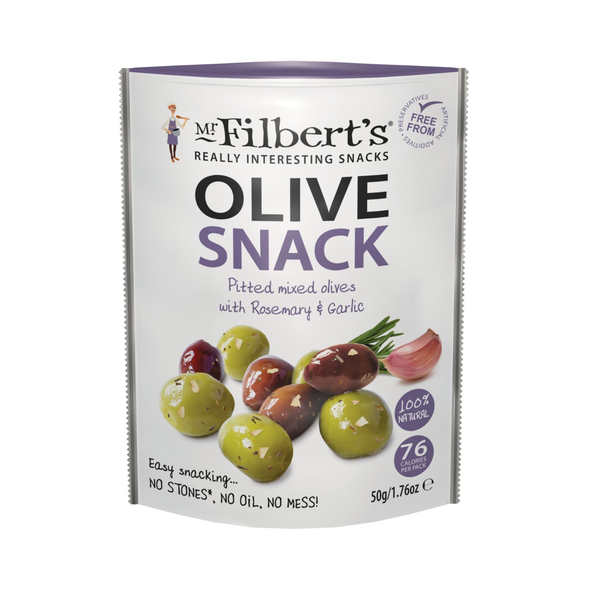 Mixed Olives - Rosemary and Garlic (12x50g)