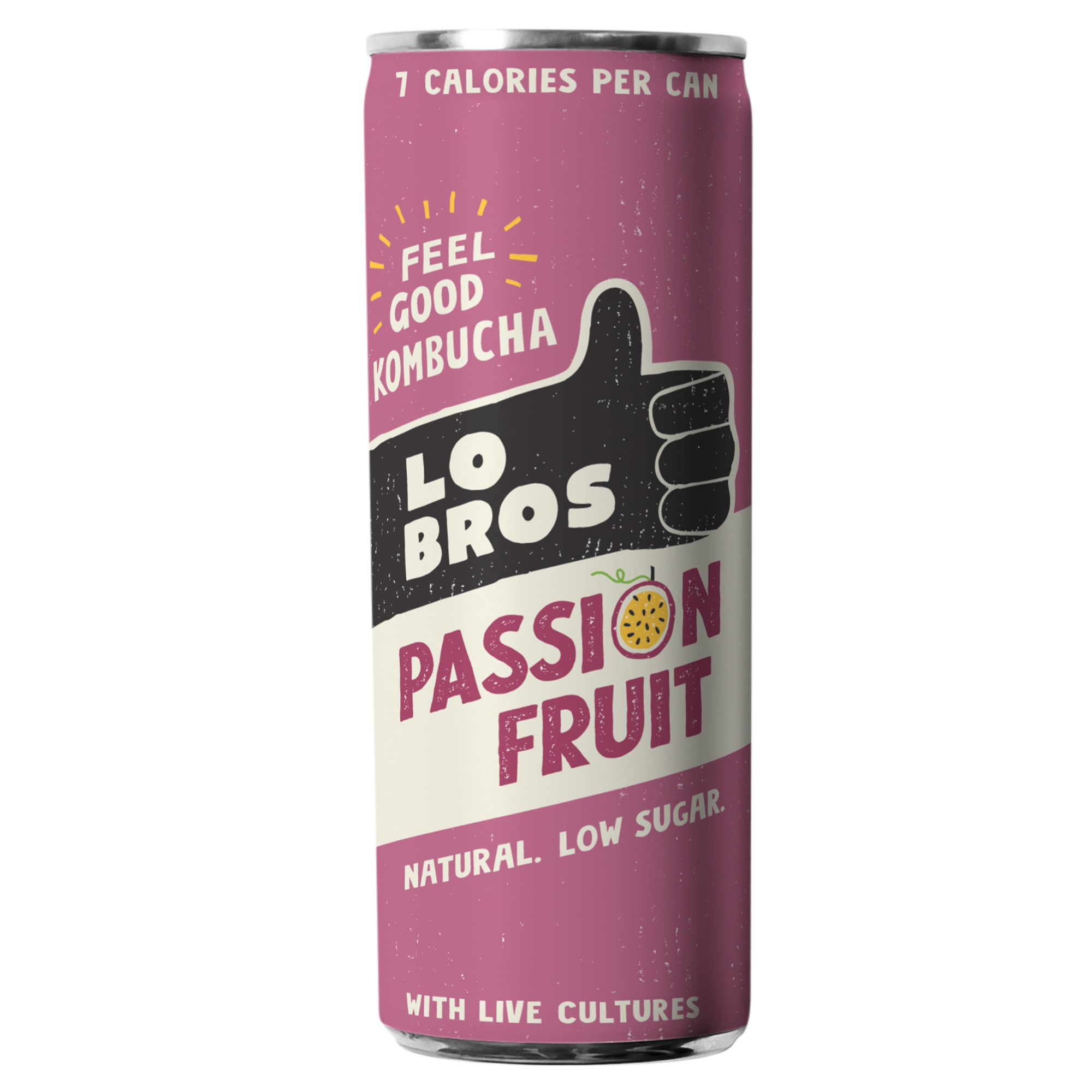 Lo Bros Kombucha - Low Sugar Passion Fruit (12x250ml)