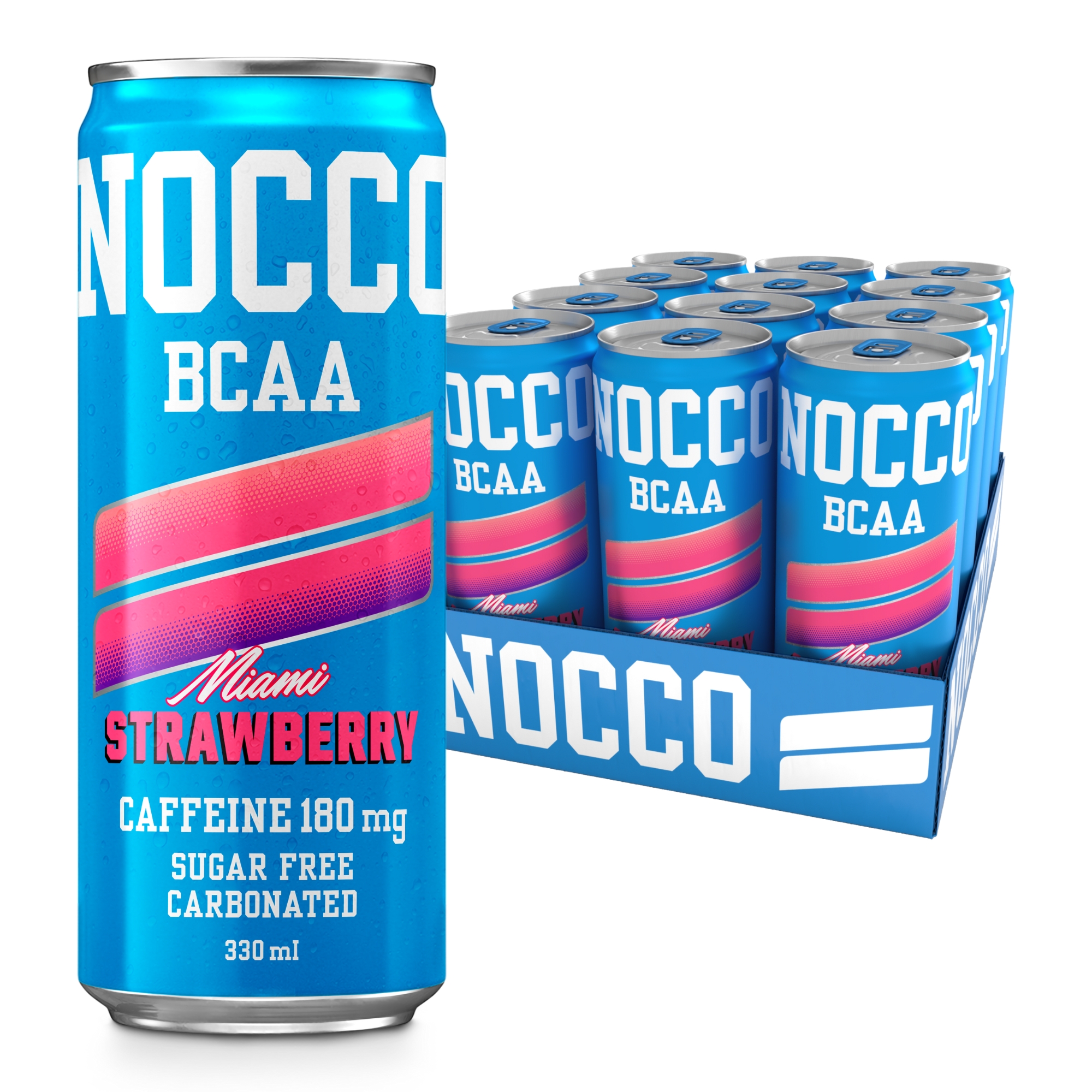BCAA Energy Drink - Miami Strawberry (12x330ml)