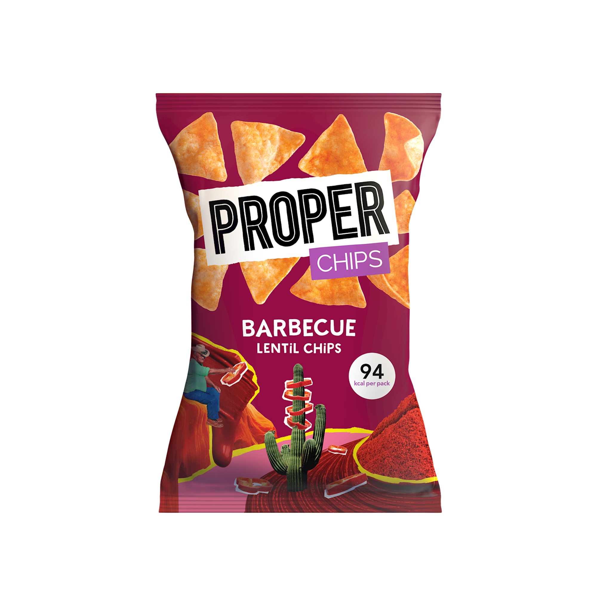 Properchips Impulse Lentil Chips - BBQ (24x20g)