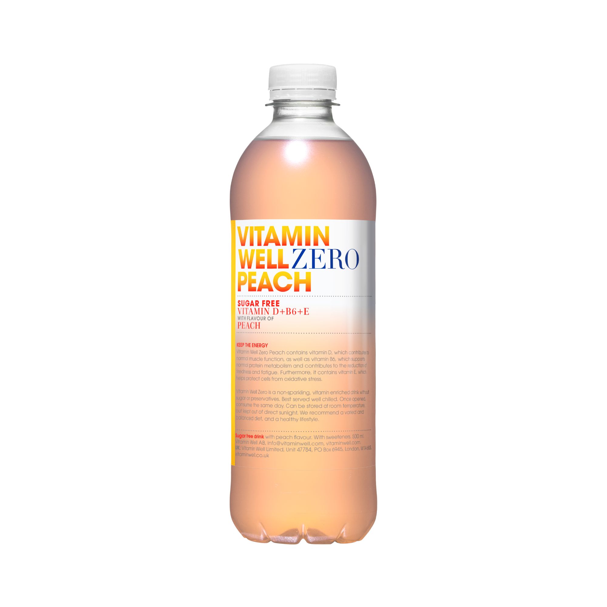 Vitamin Water - Zero Peach (12x500ml)